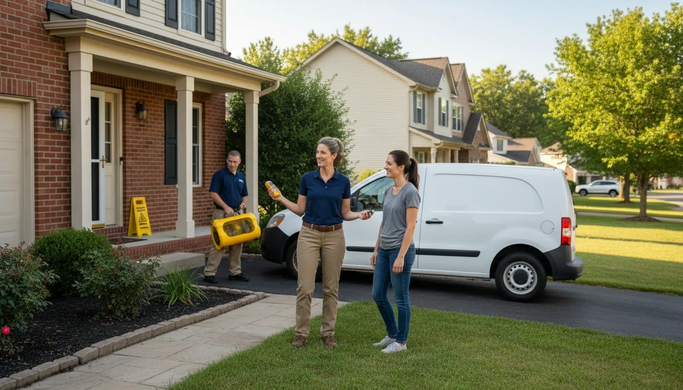 Residential water damage restoration in Roper, NC
